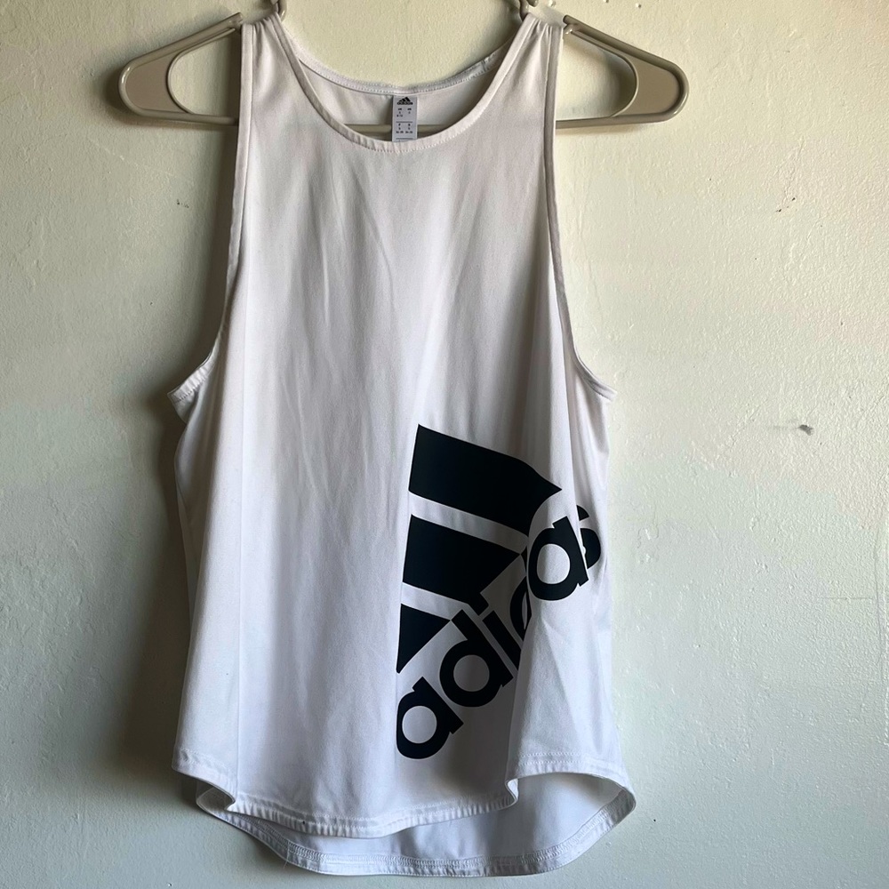Adidas, white athletic shirt. Size small
